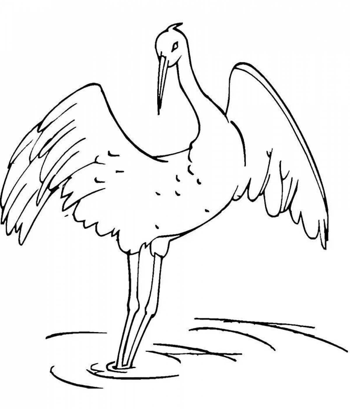 Coloring pages big crane for kids