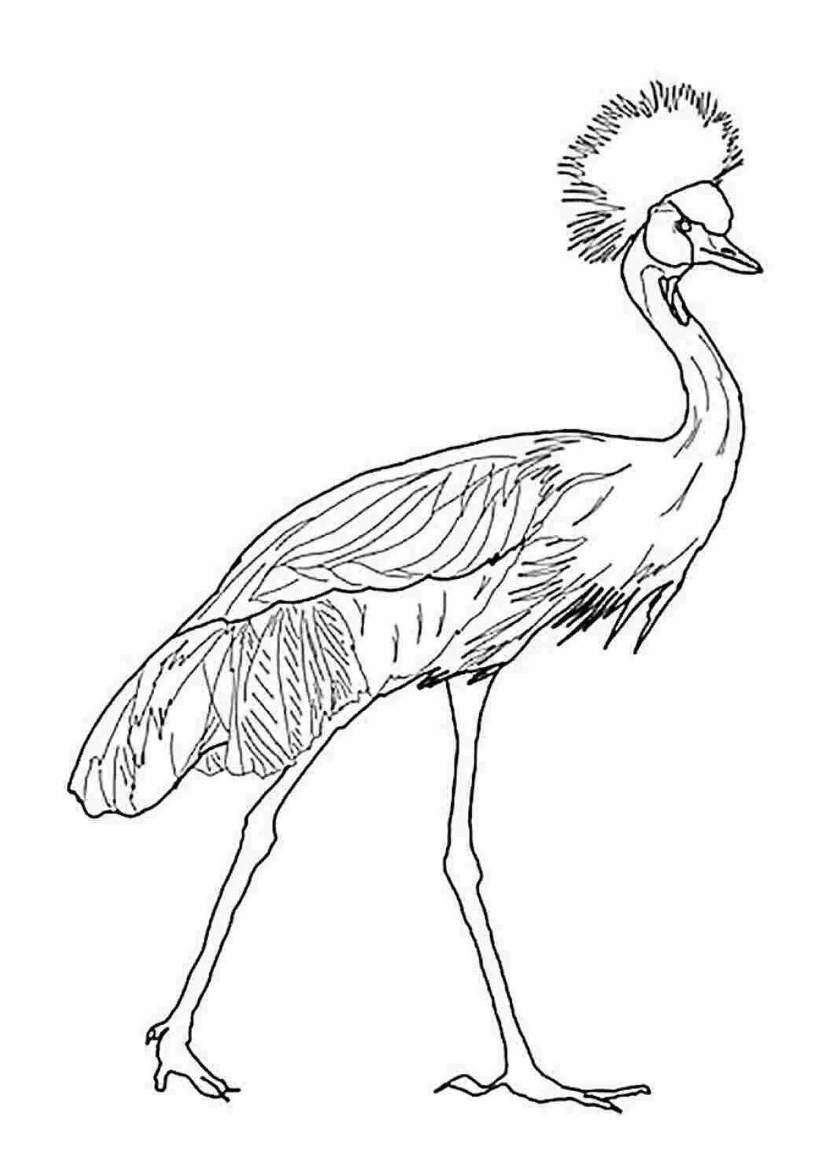 Amazing coloring pages of cranes for kids