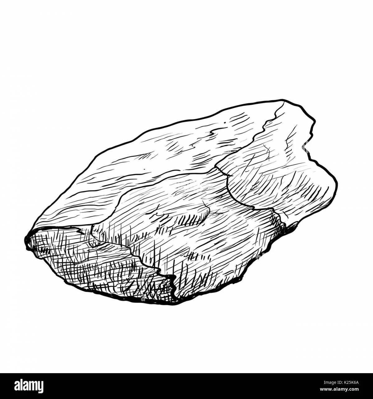 Color-dream stone coloring page for kids