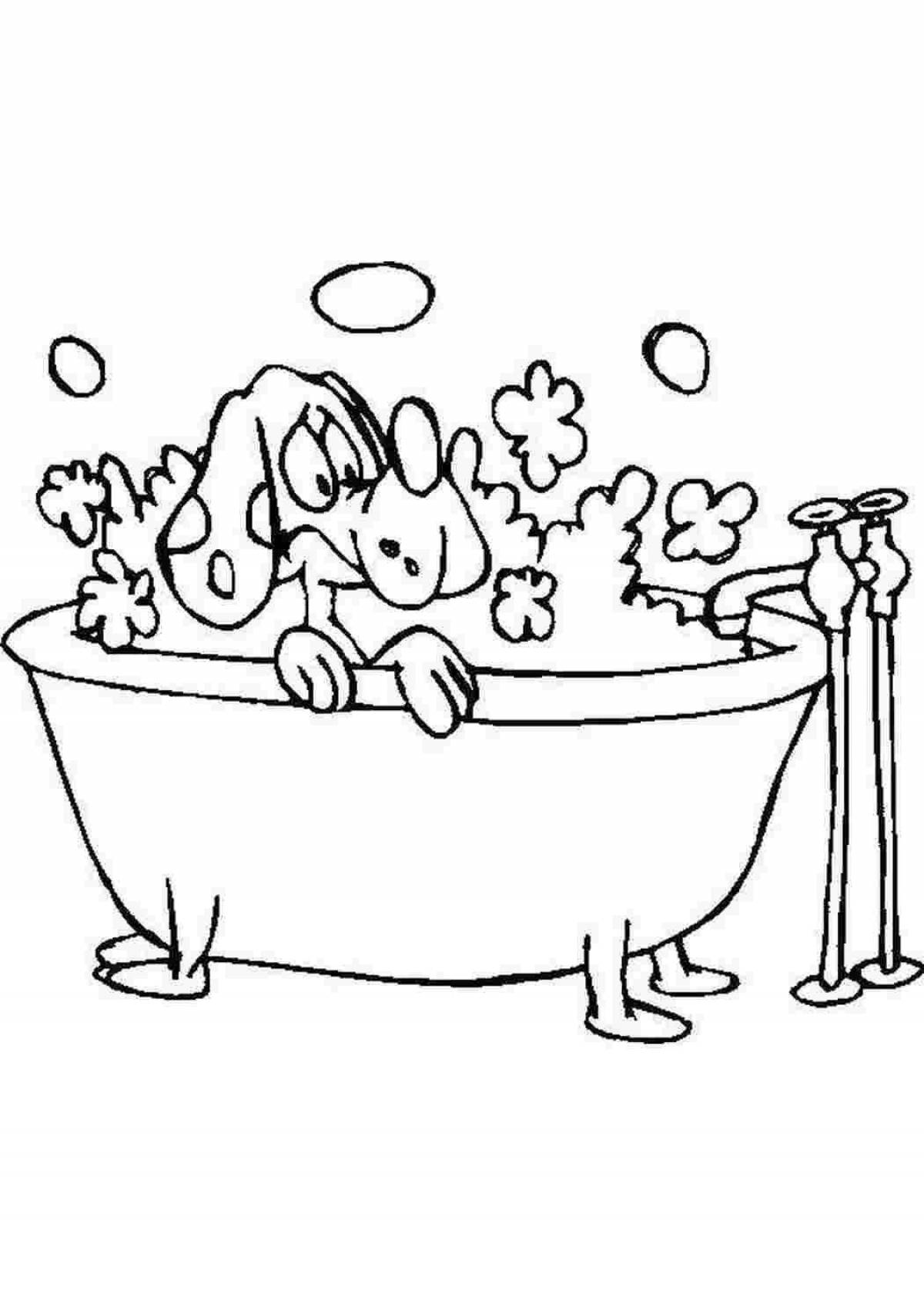 Coloring bathtub for kids