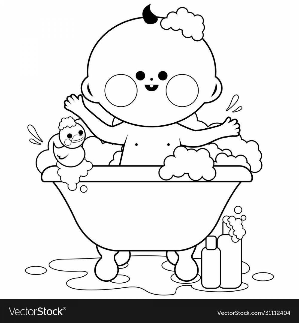 Children's bath coloring book