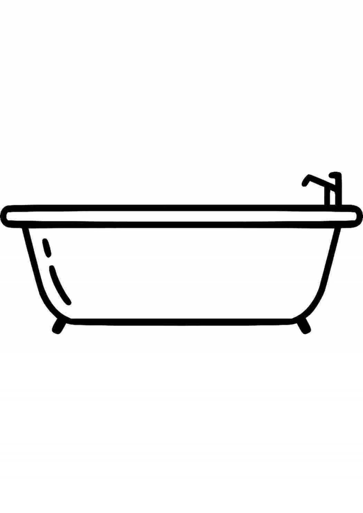 Shining bathtub coloring book for kids