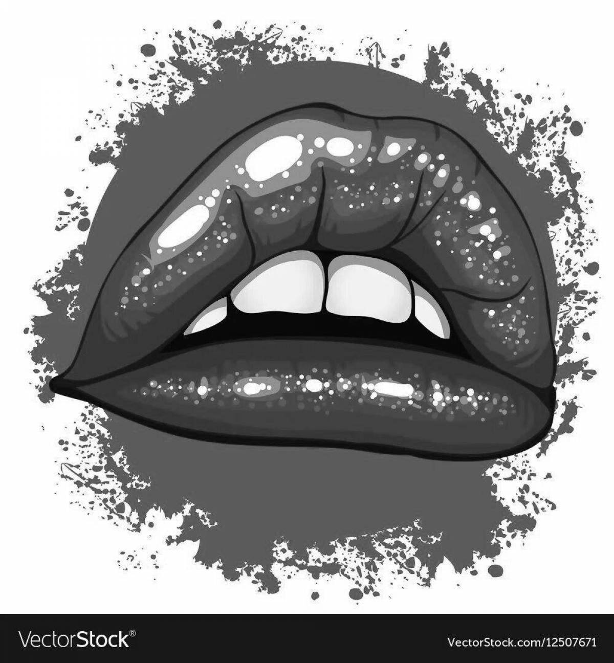 Sparkling Lip Gloss Coloring Page