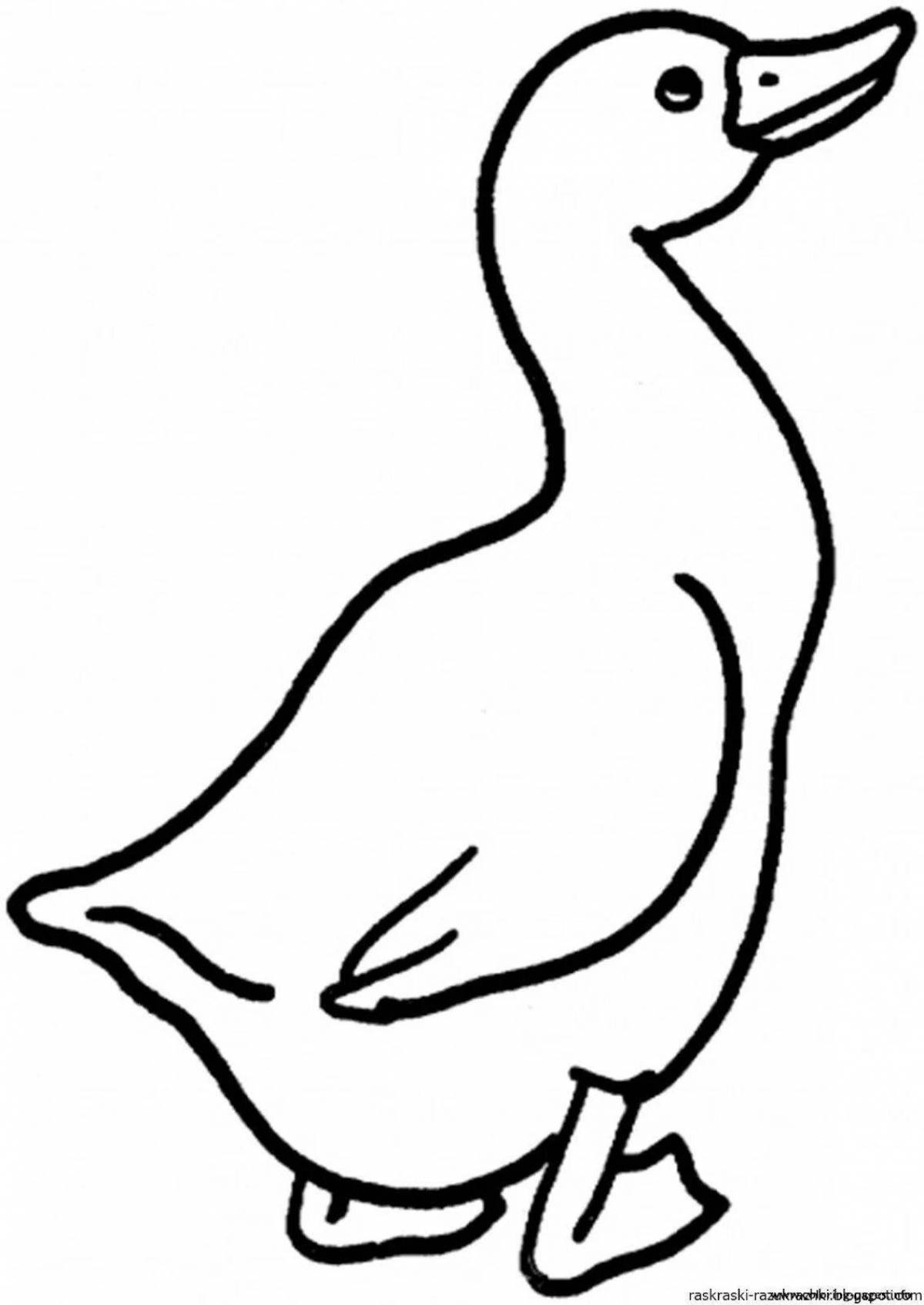 Creative goose coloring book for kids