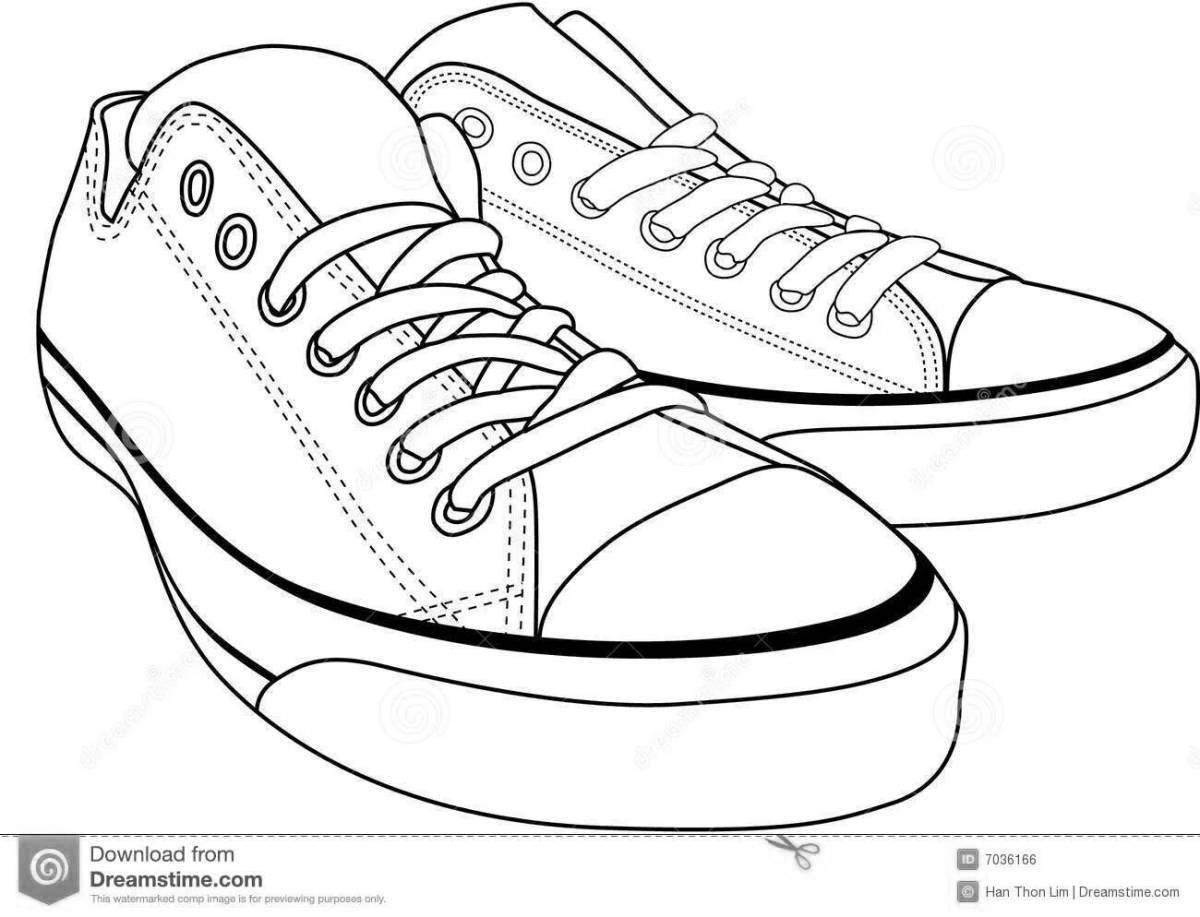 Adorable sneaker coloring for teens