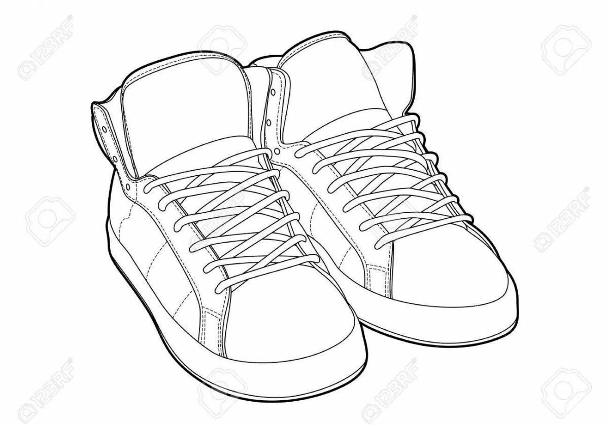 Great sneakers coloring for kids