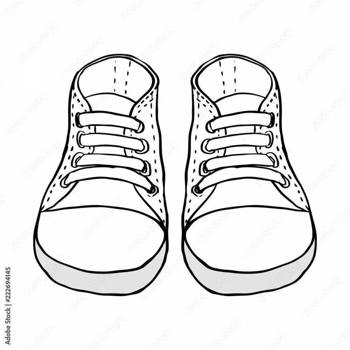Fabulous sneaker coloring pages for toddlers