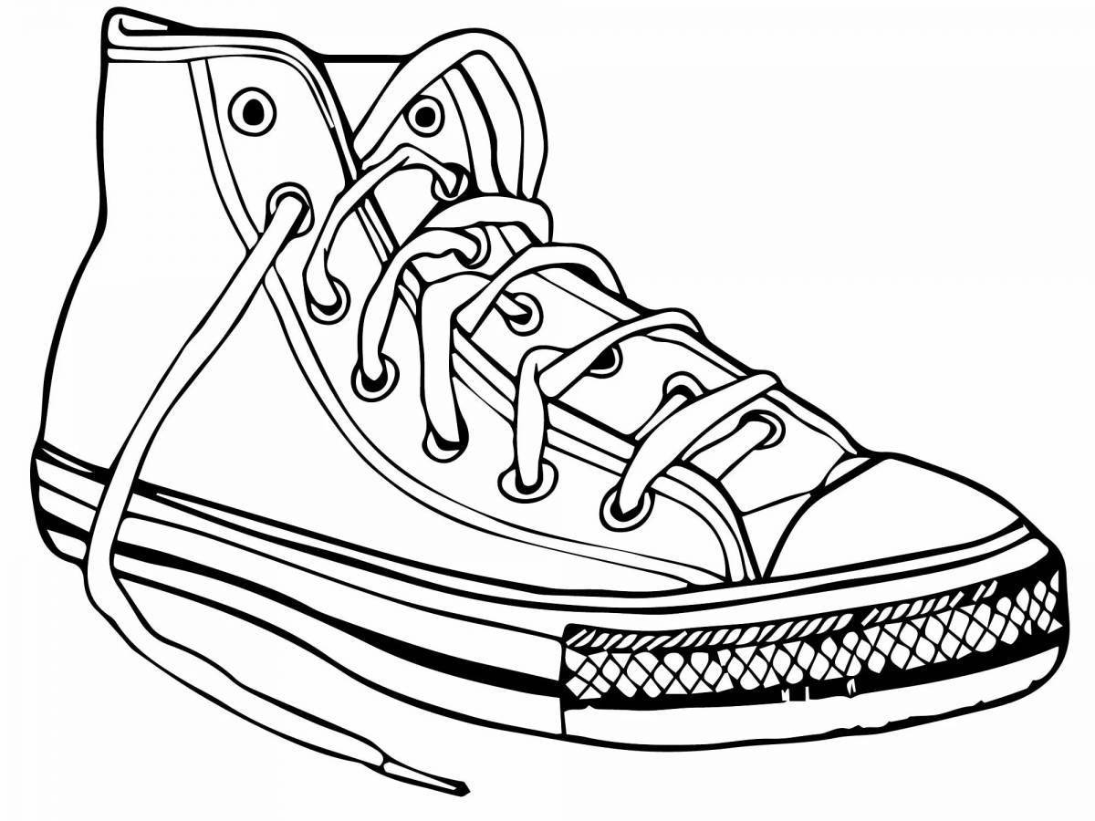 Amazing coloring pages of sneakers for kids