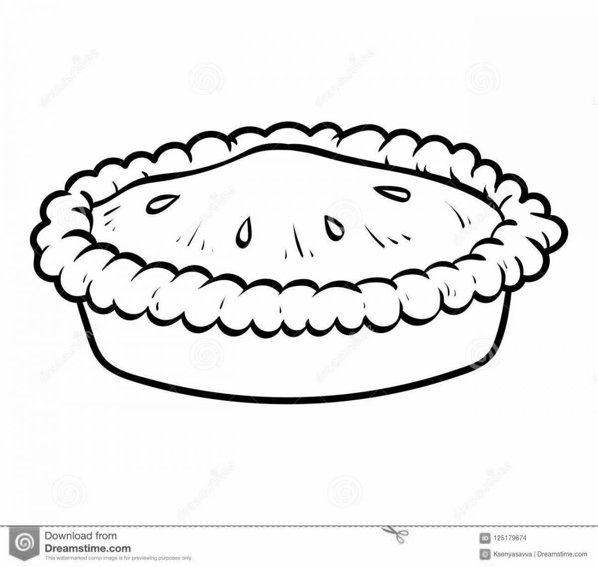 Bright pie coloring for the little ones