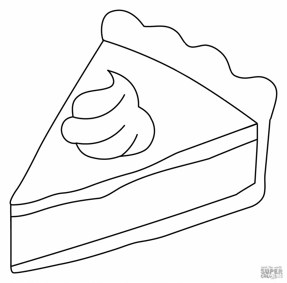 Раскраска «сияющий пирог» для малышей
