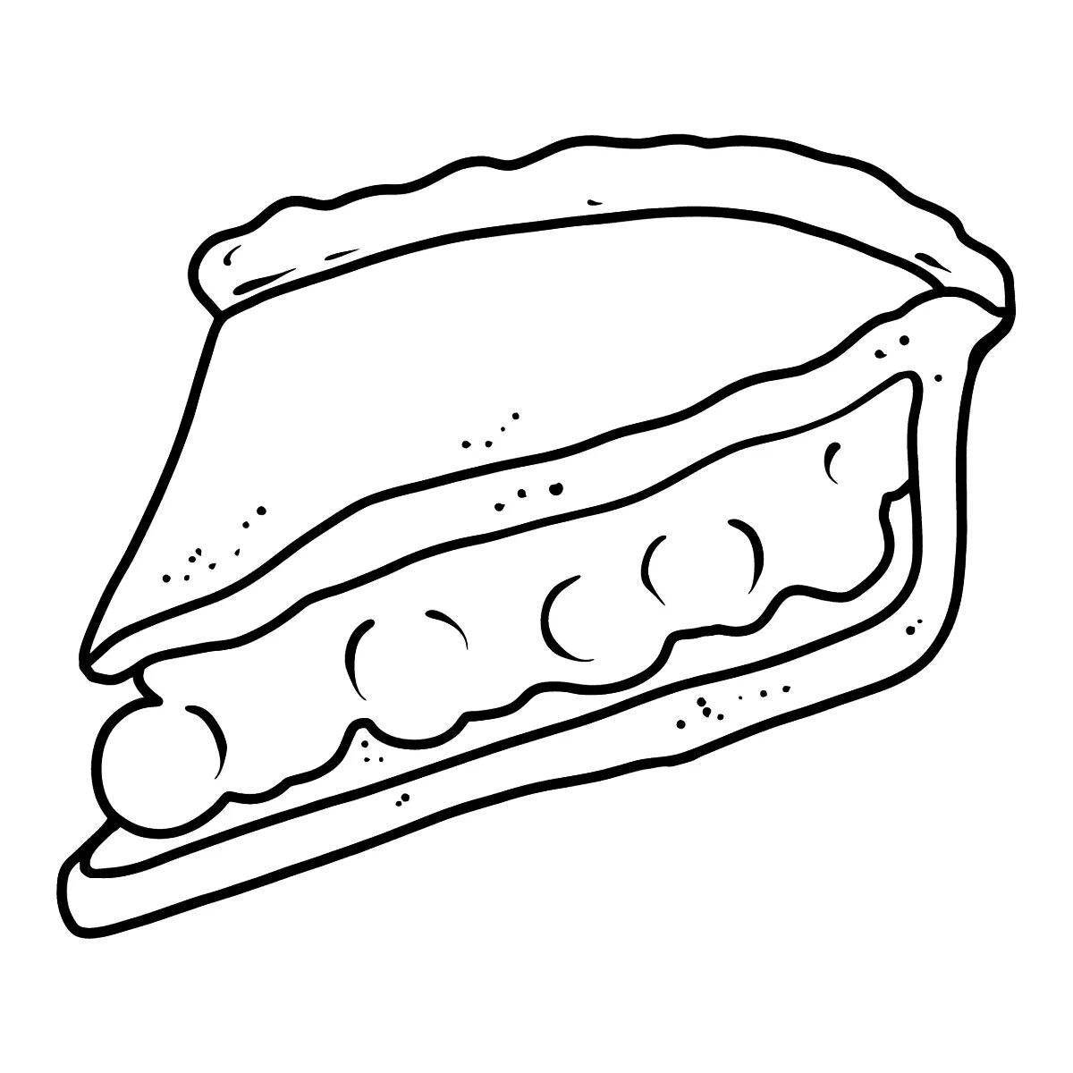 Dazzling Pie Coloring Page for Toddlers