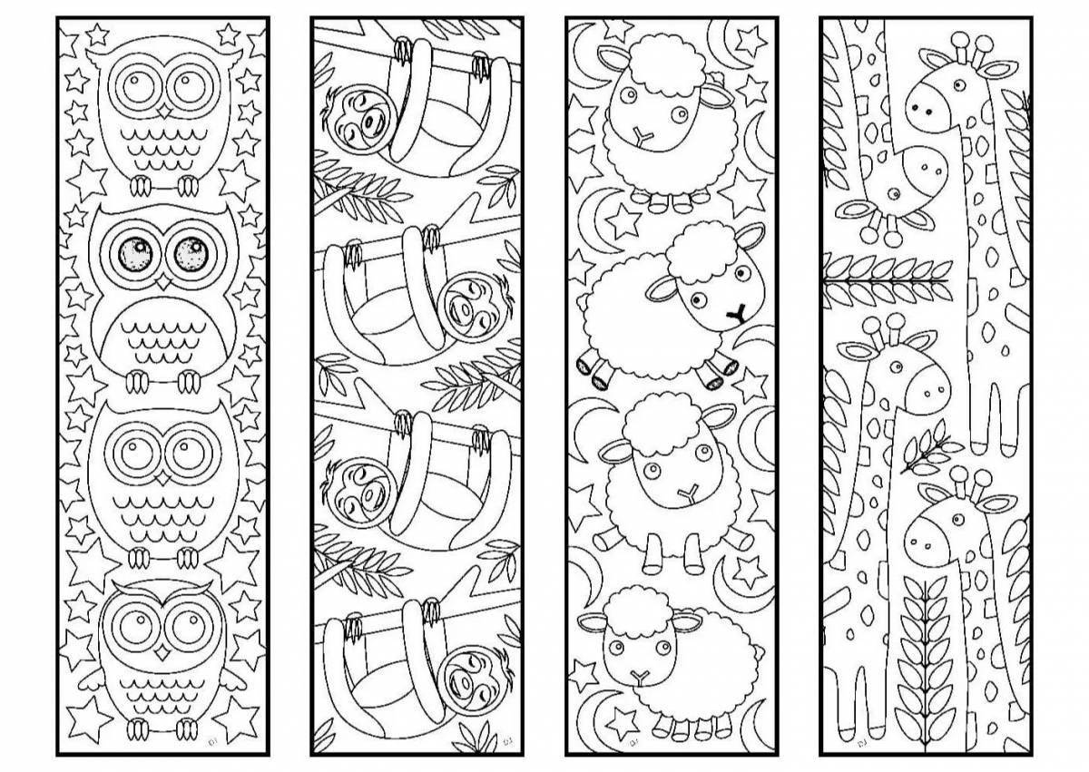 Fun bookmark coloring book for kids