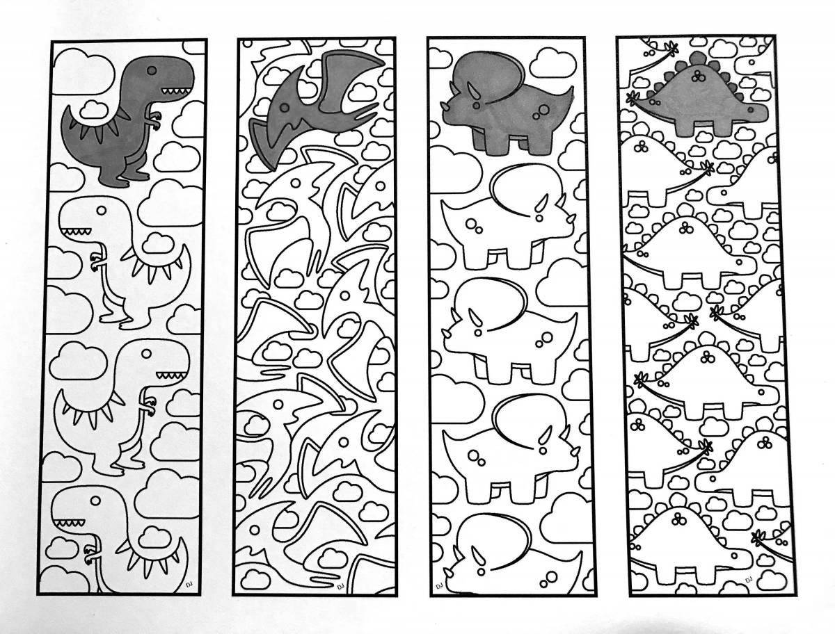 Fun coloring bookmark for kids