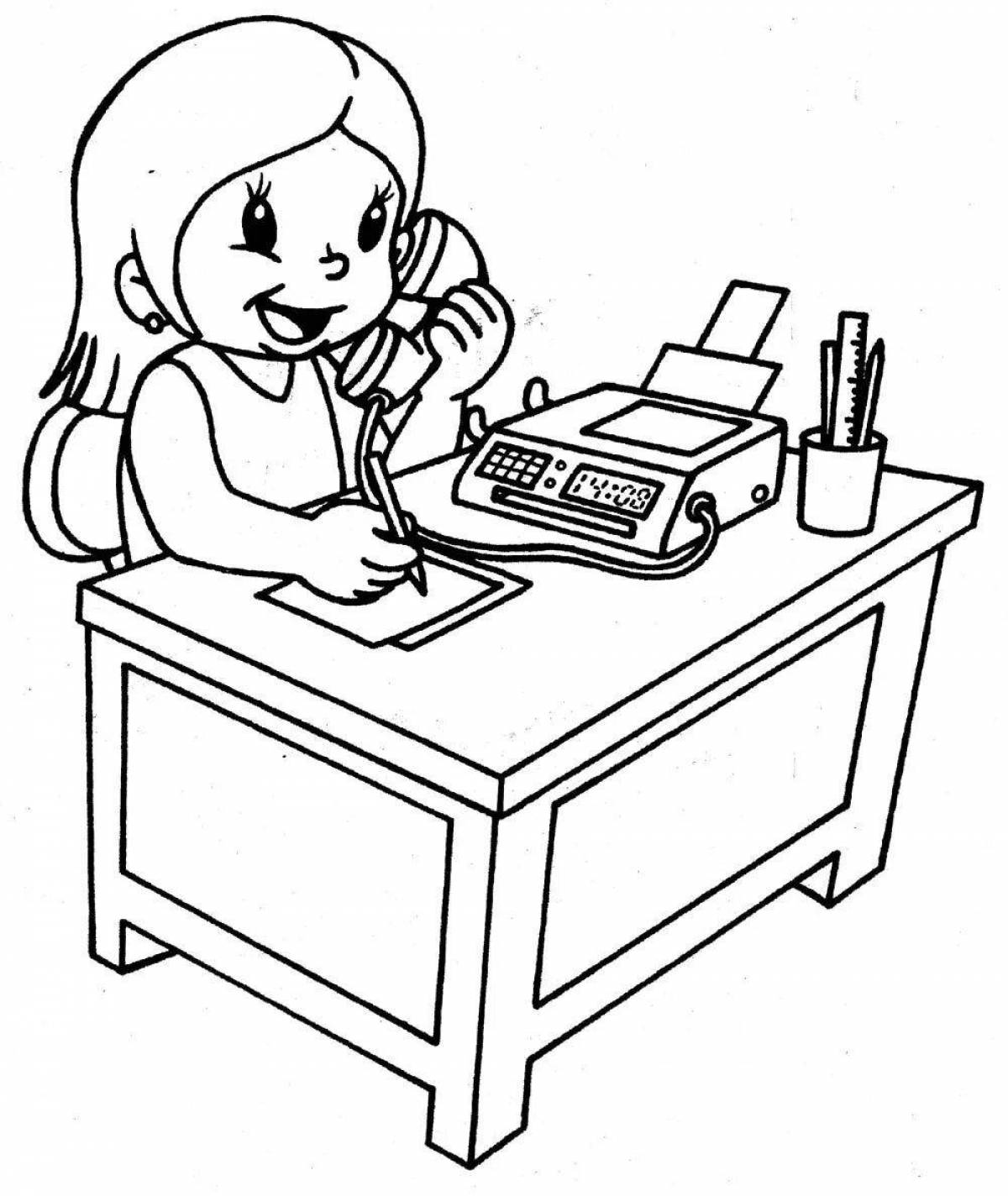 Photo Bright accounting coloring book for kids