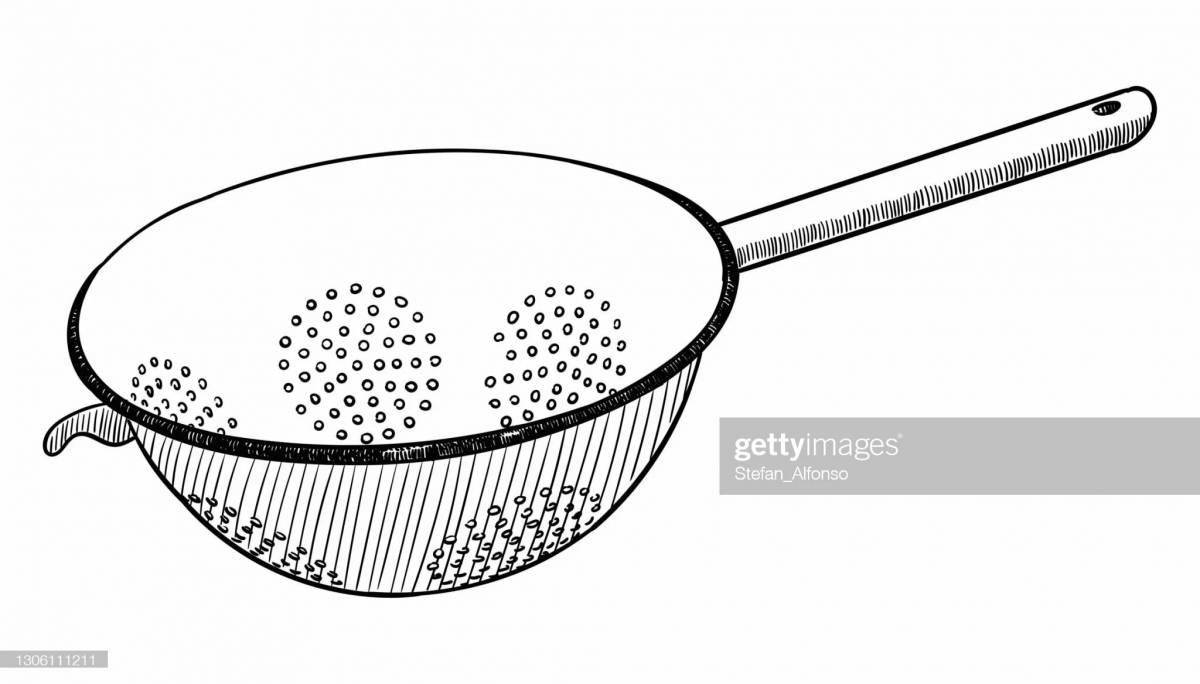 Animated baby sieve coloring page