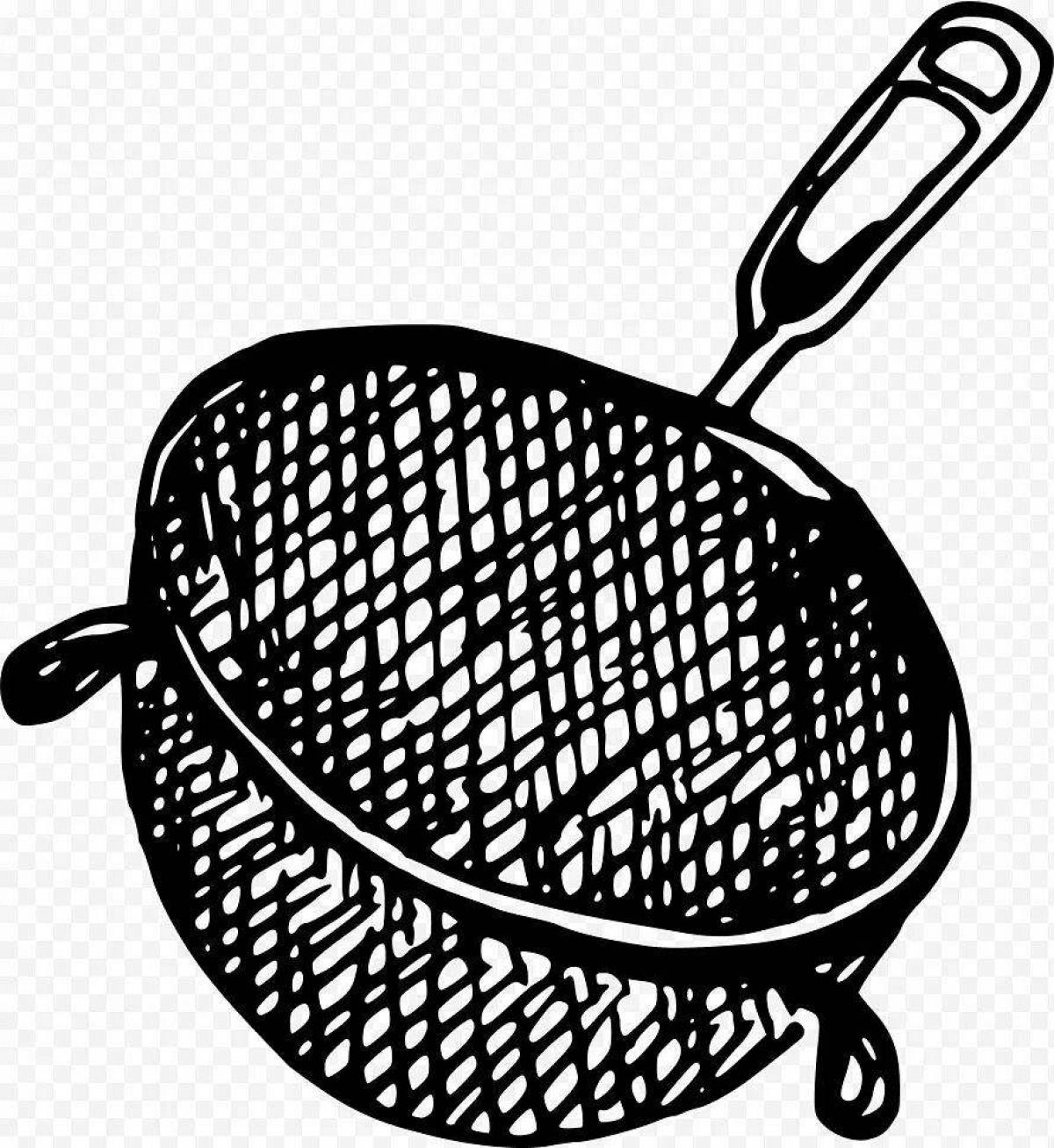 Little sieve coloring page for little ones