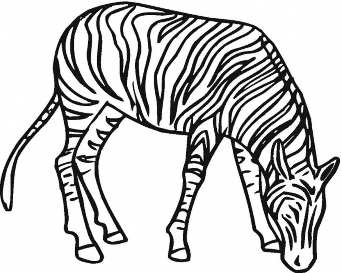 Color-frenzy zebra coloring page for kids
