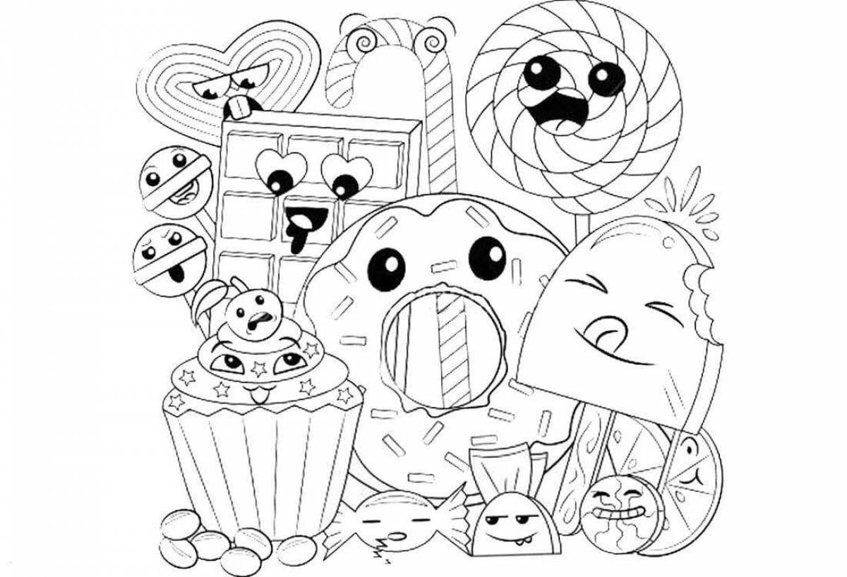 Sunny squishy coloring book for girls