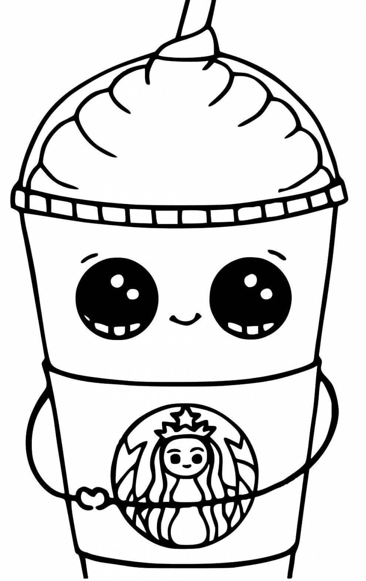 Radiant coloring page squishy for girls