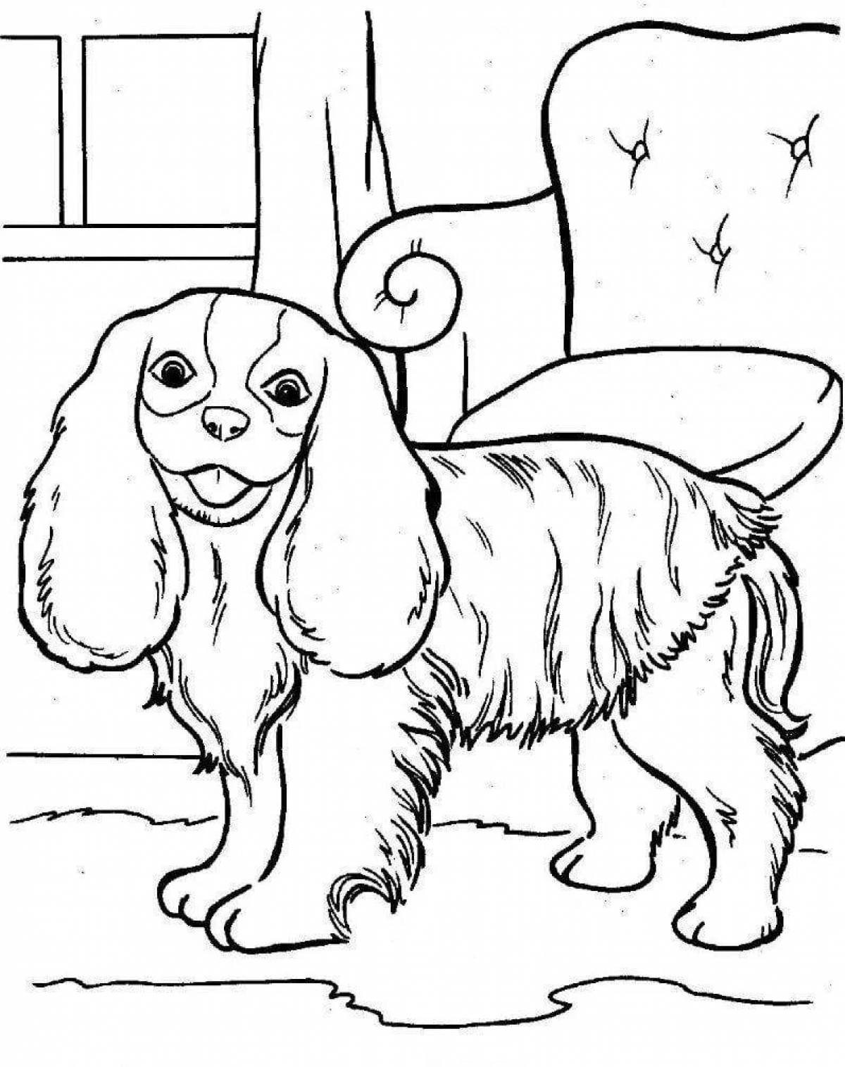 Snuggled dog coloring pages for boys