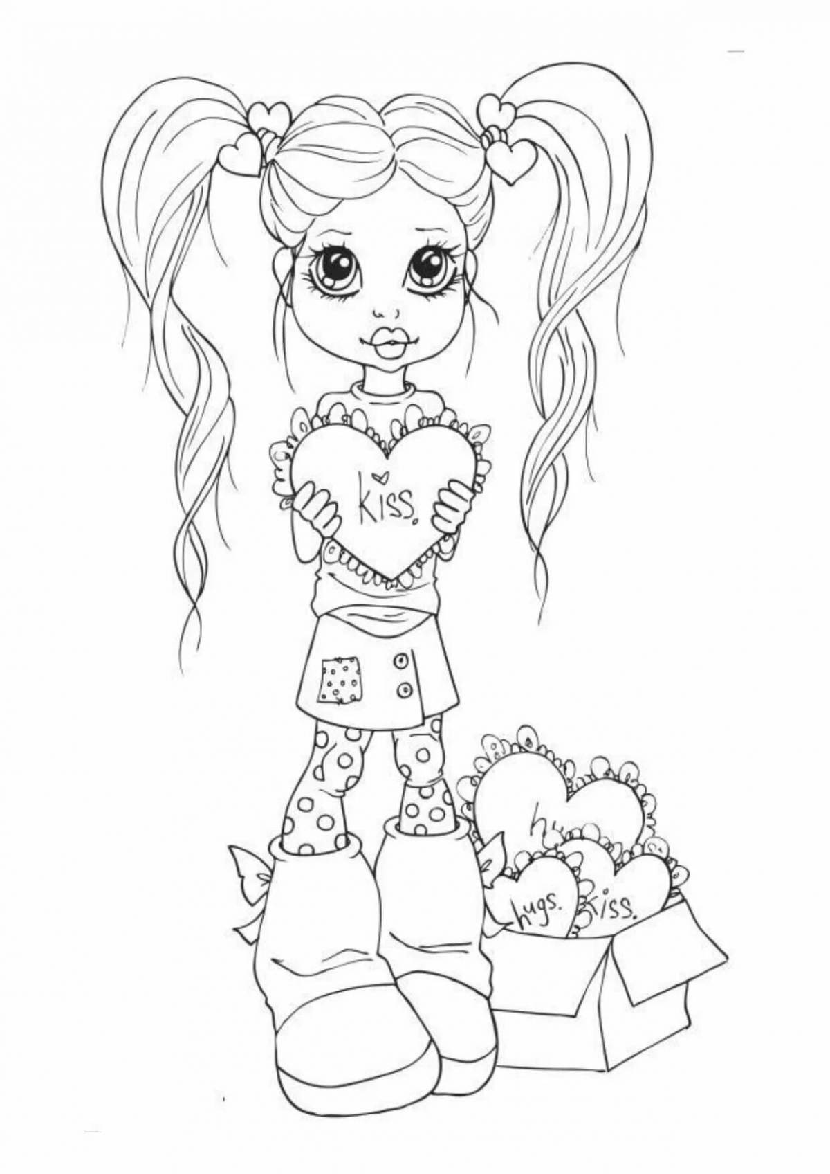 Innovative coloring page 13 for girls