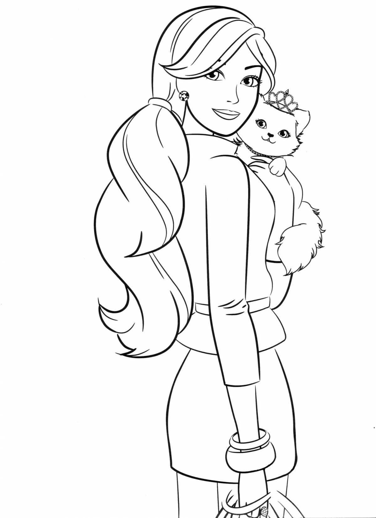 Bright fashion girls coloring pages