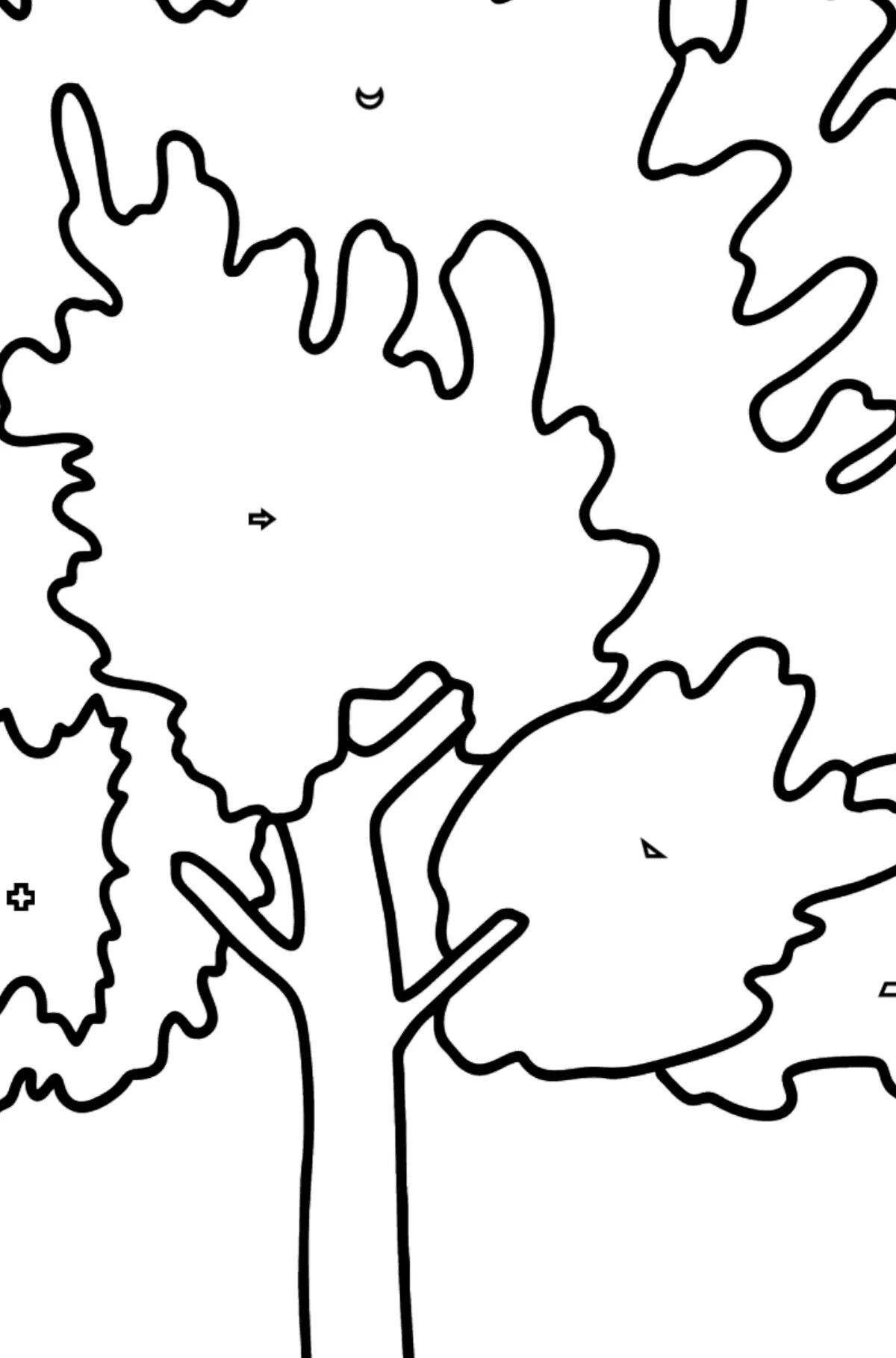 Bright maple coloring page for kids