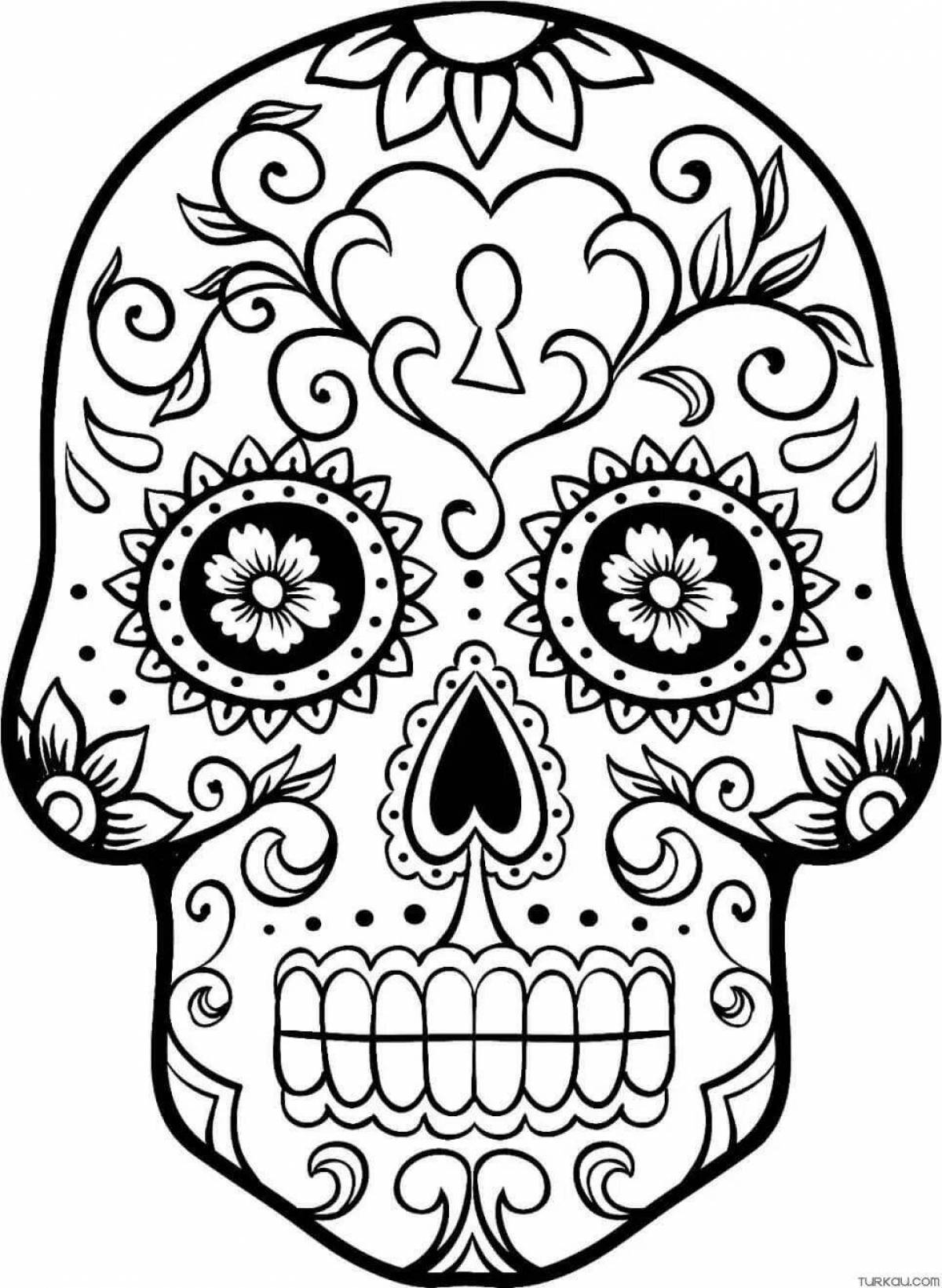 Creative skull coloring for kids