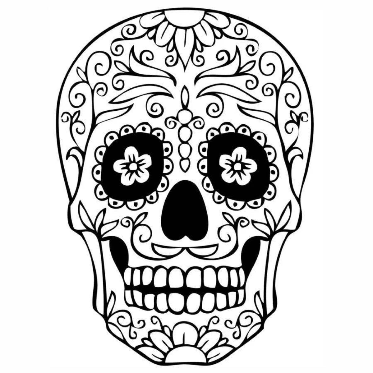 Раскраска Череп для детей #13