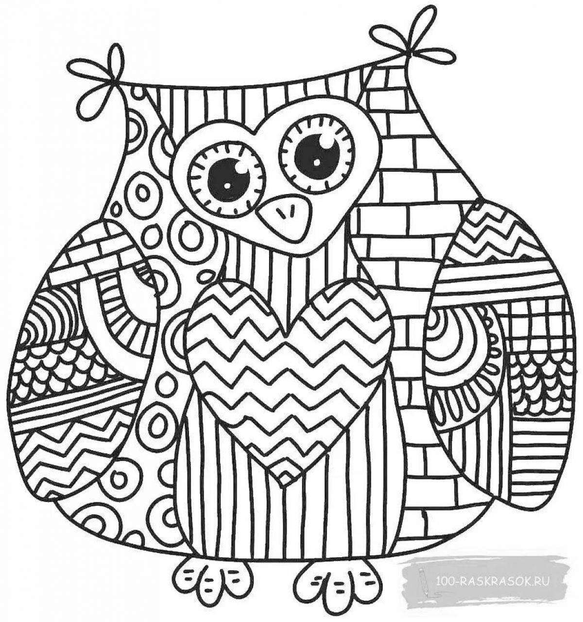 Colourful anti-stress coloring book for children