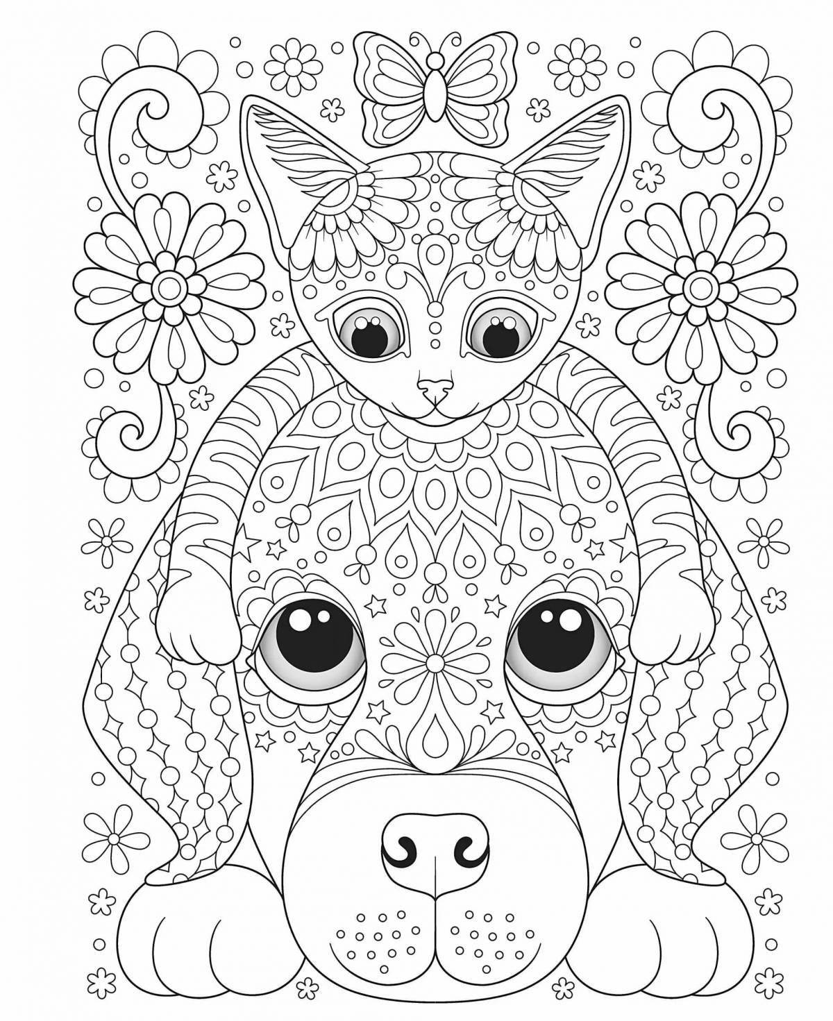 Soothing anti-stress coloring book for children