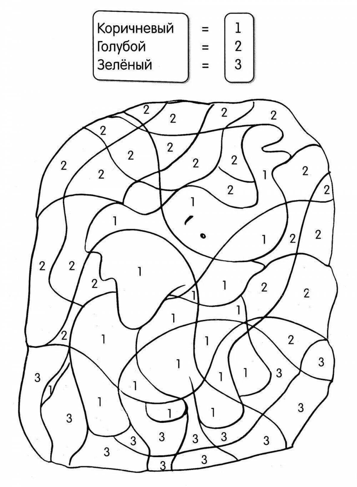 Vibrant coloring from symbols for children