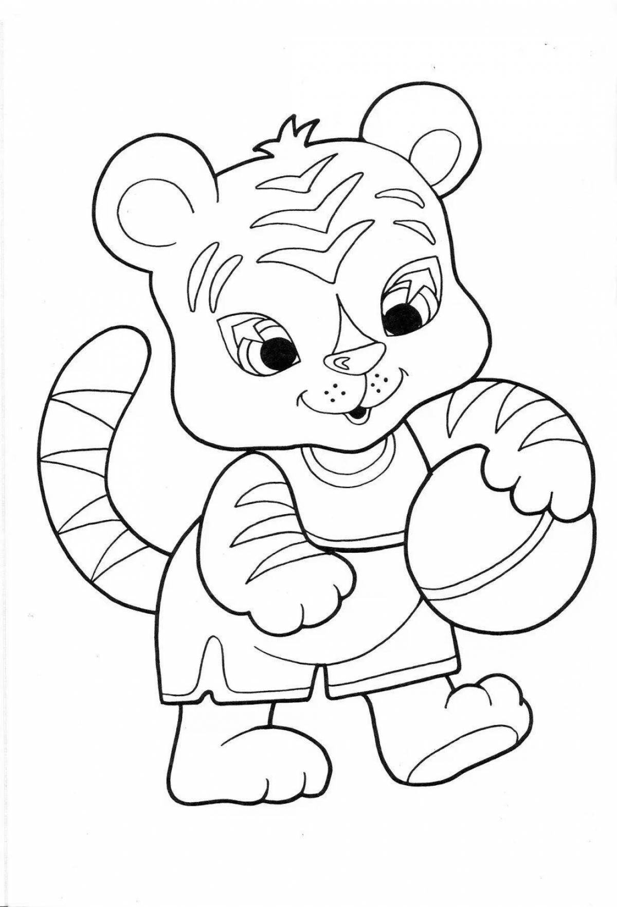 Playful animal coloring for kids