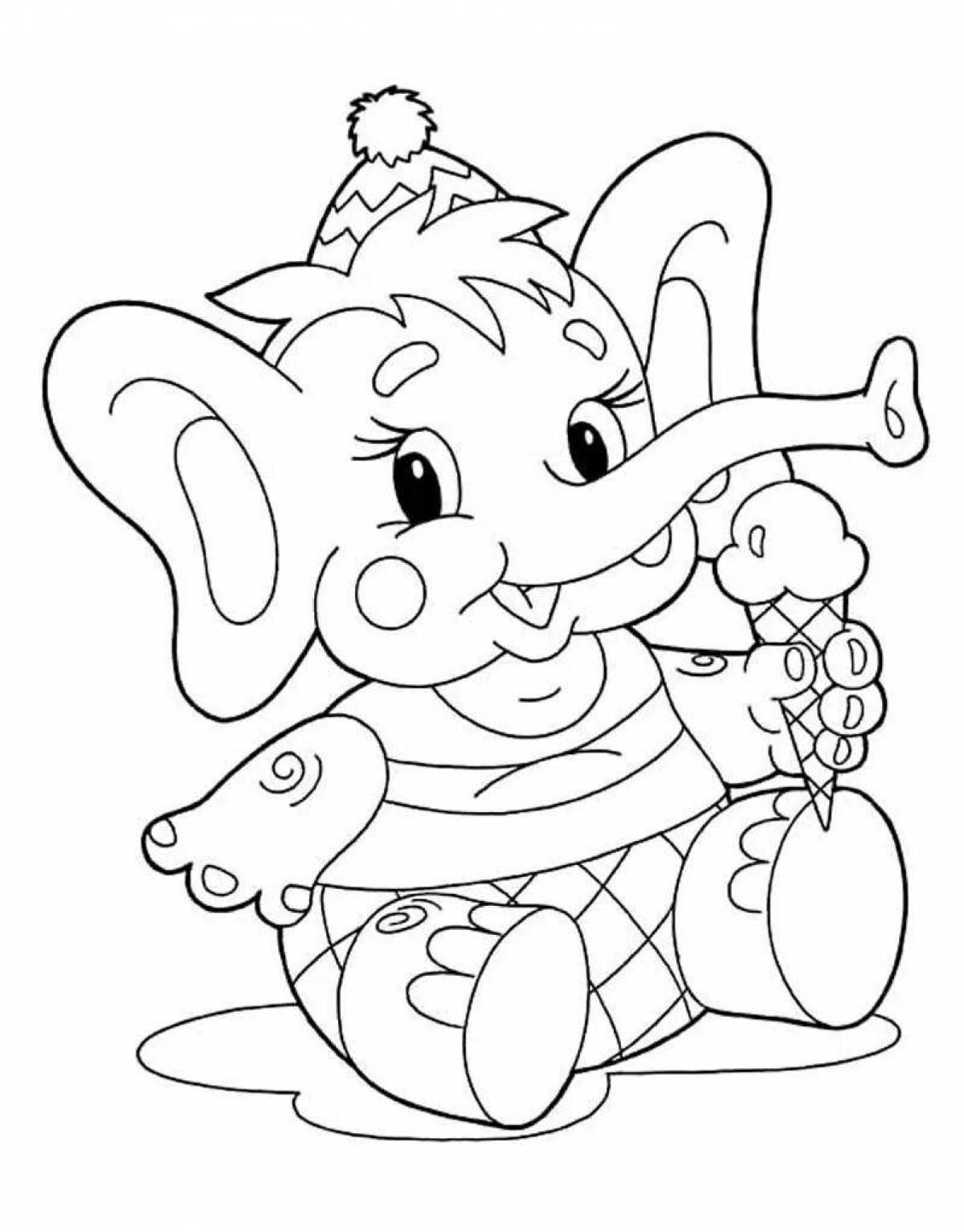 Funny animal coloring pages for kids