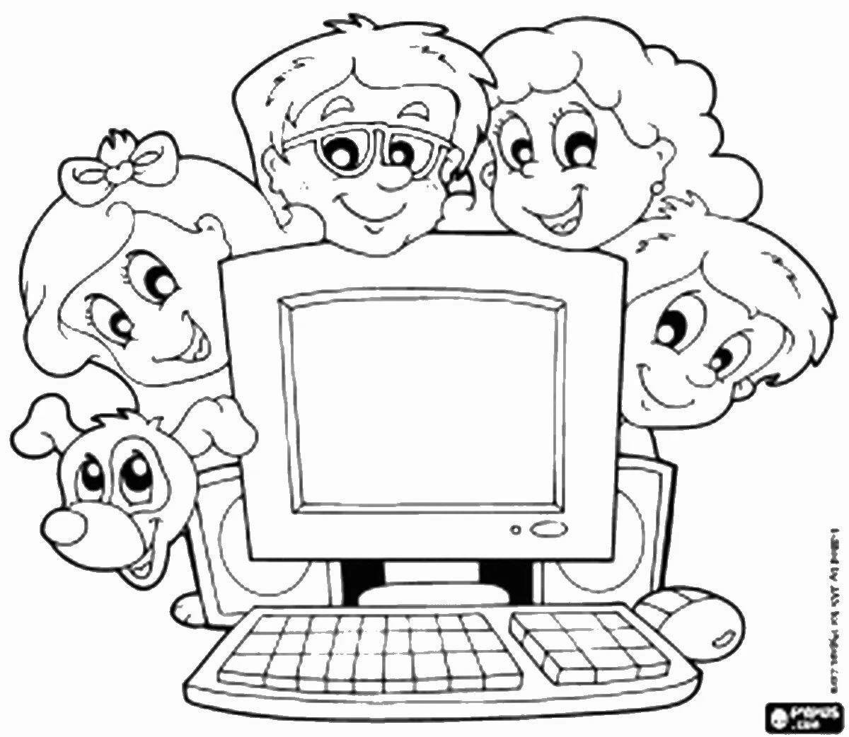 Colorful safe internet page for schoolchildren