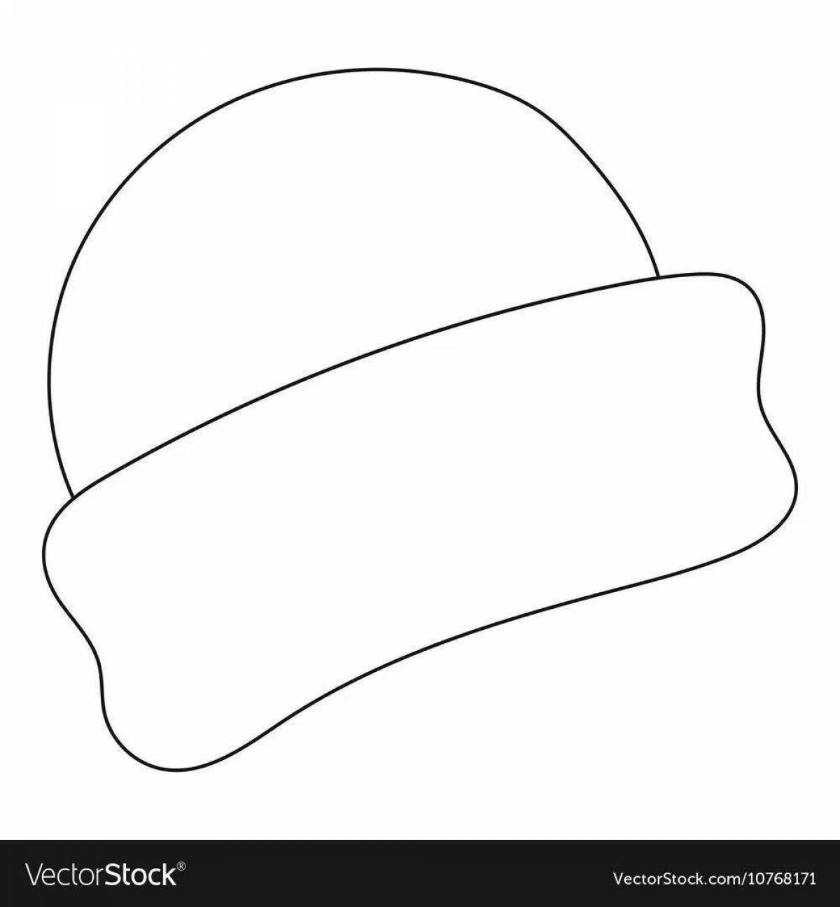 Detailed drawing of a skullcap for children