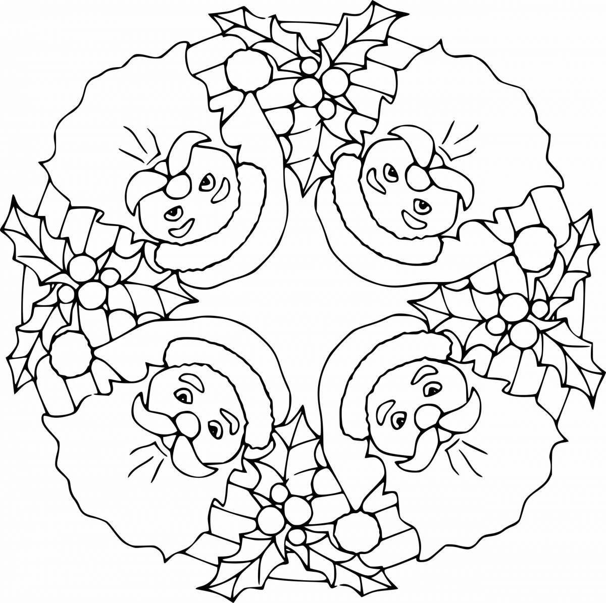 Gorgeous winter mandala coloring book for kids