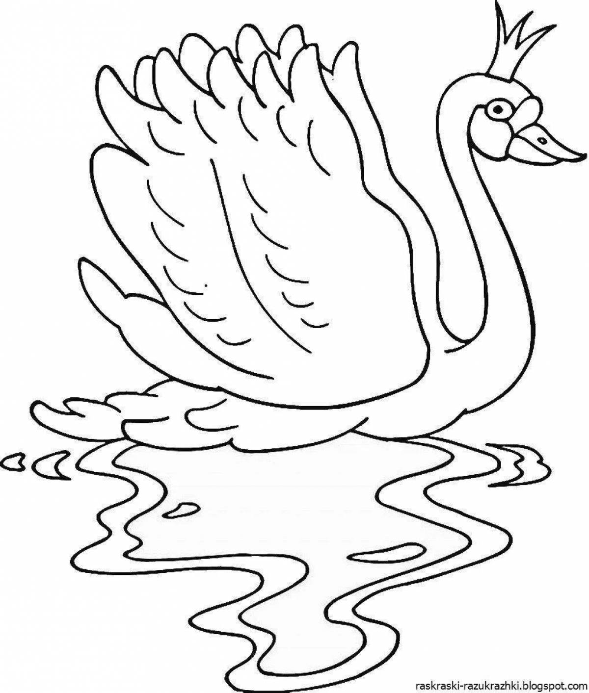 Shine princess swan coloring book