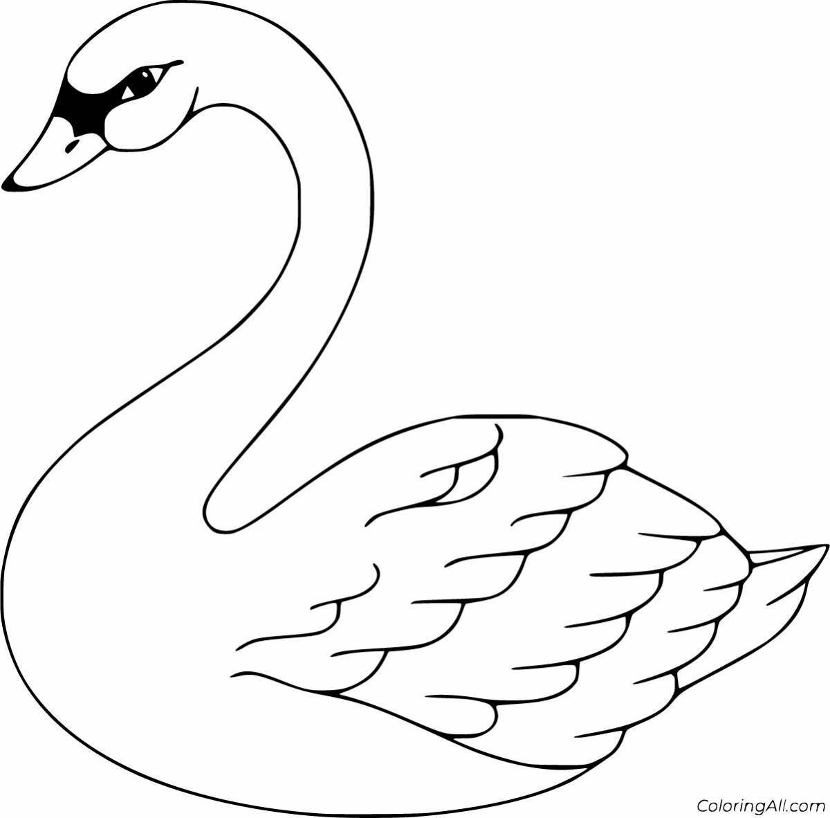 Dazzling swan princess coloring book