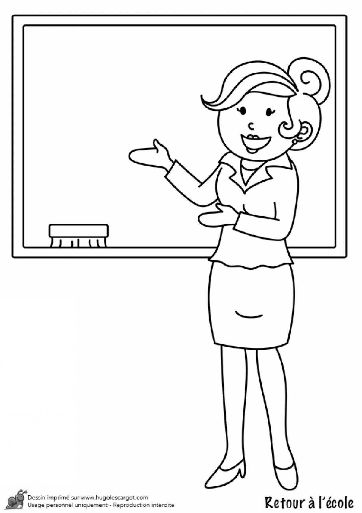 Coloring book wise teacher