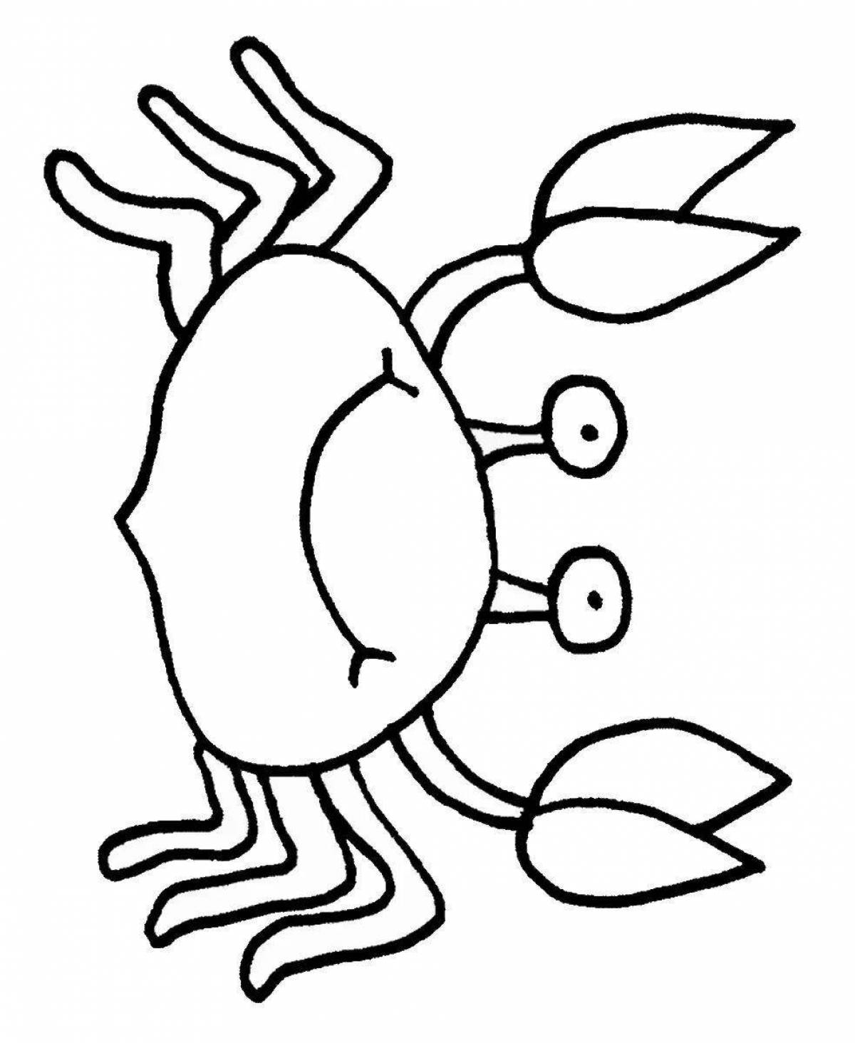 Creative crab coloring for kids