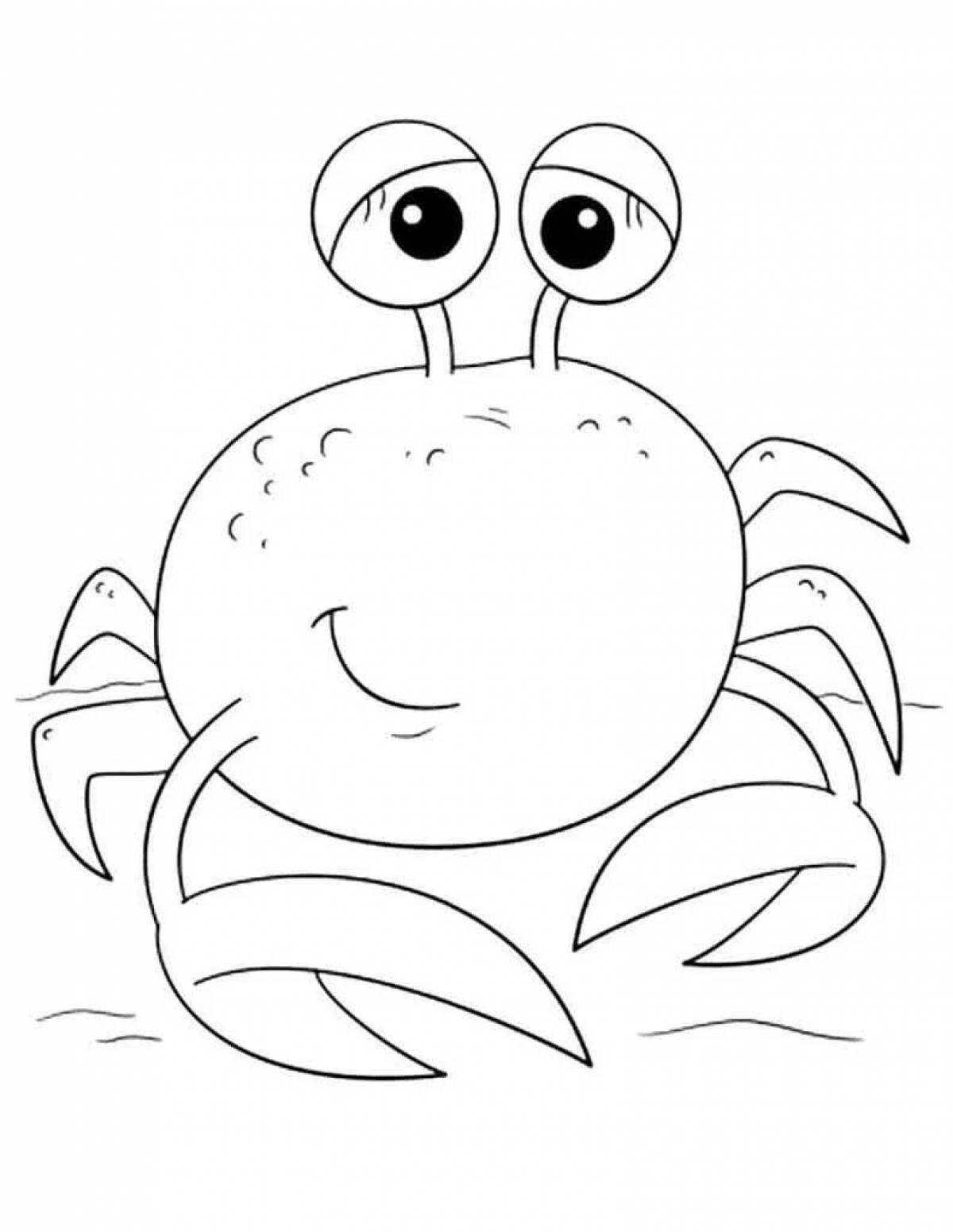 Magic crab coloring book for kids
