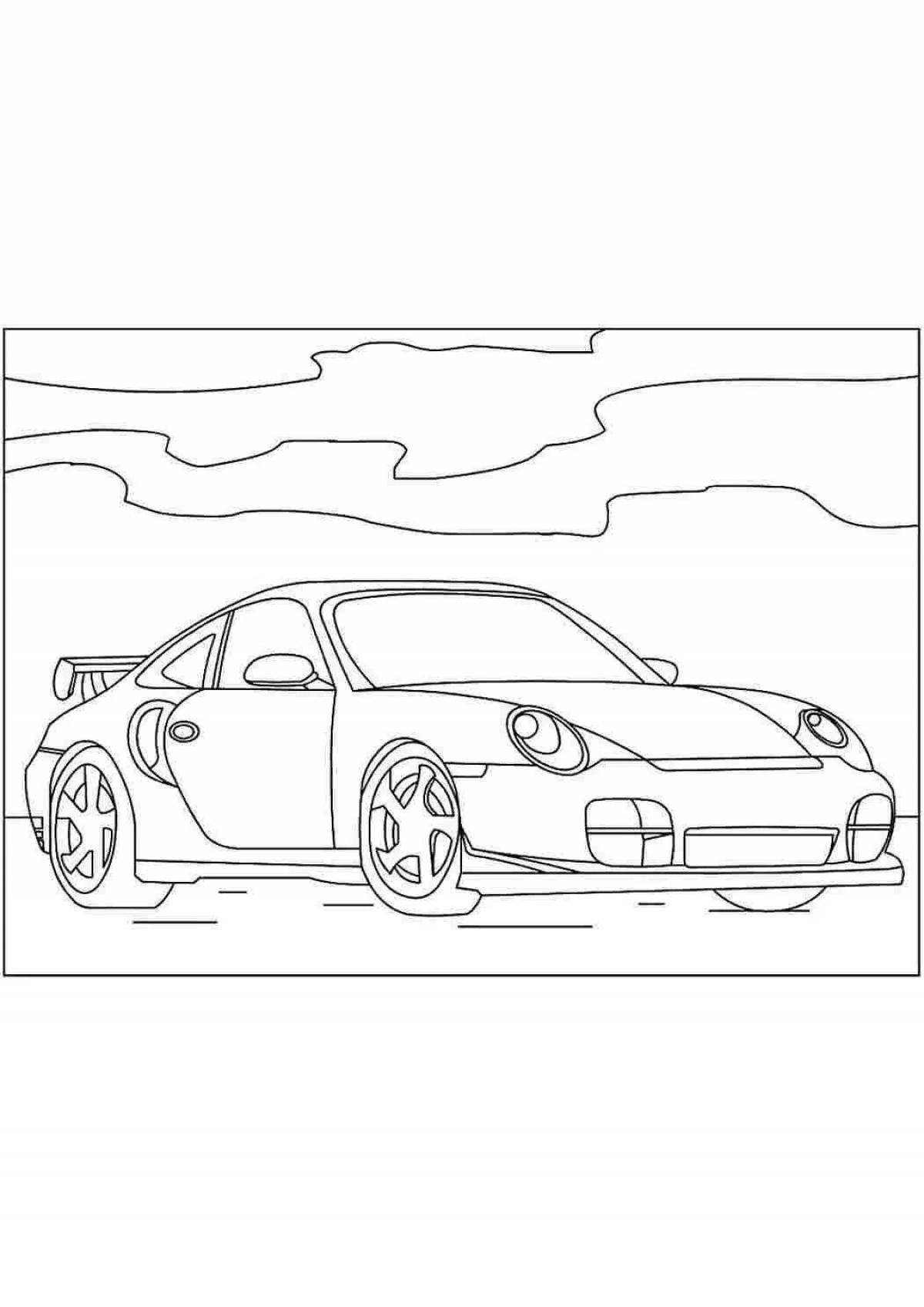 Dazzling porsche coloring pages for kids