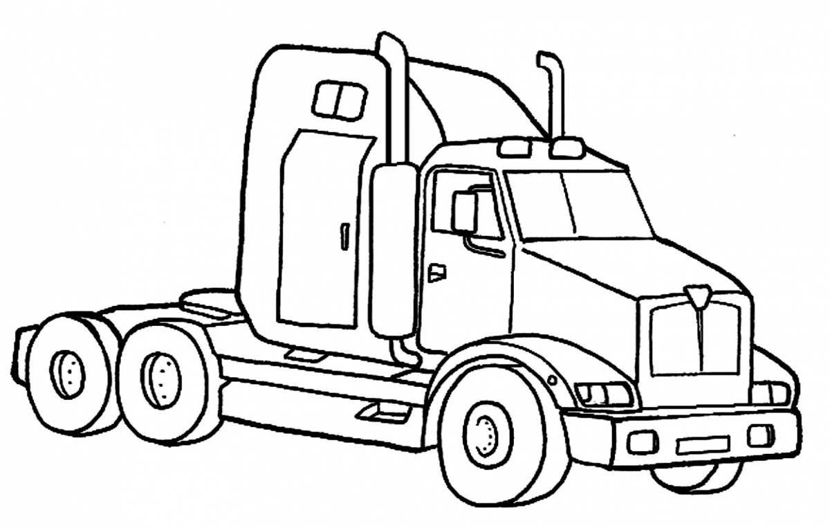 Adorable tractor coloring page for kids