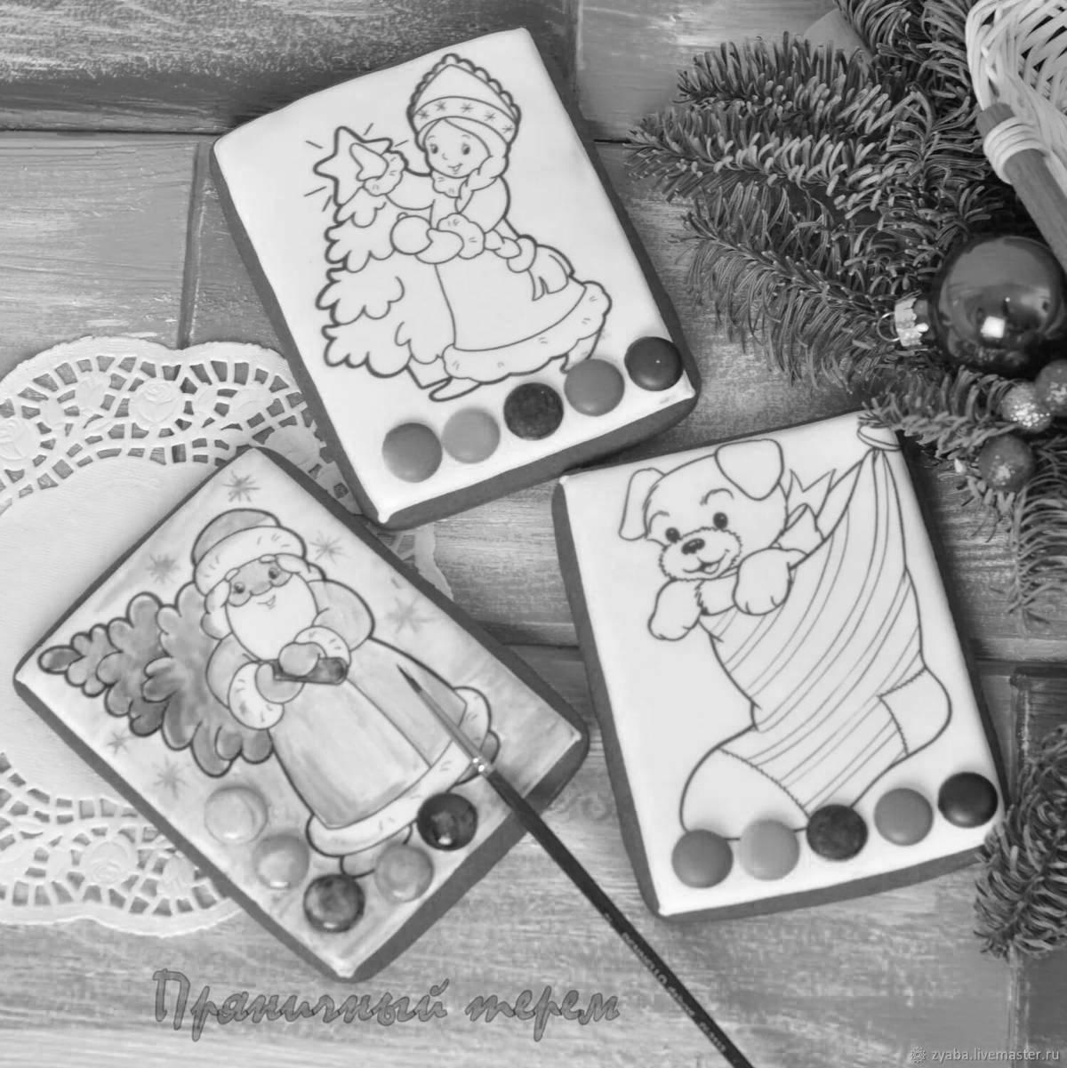 Adorable gingerbread coloring book for kids