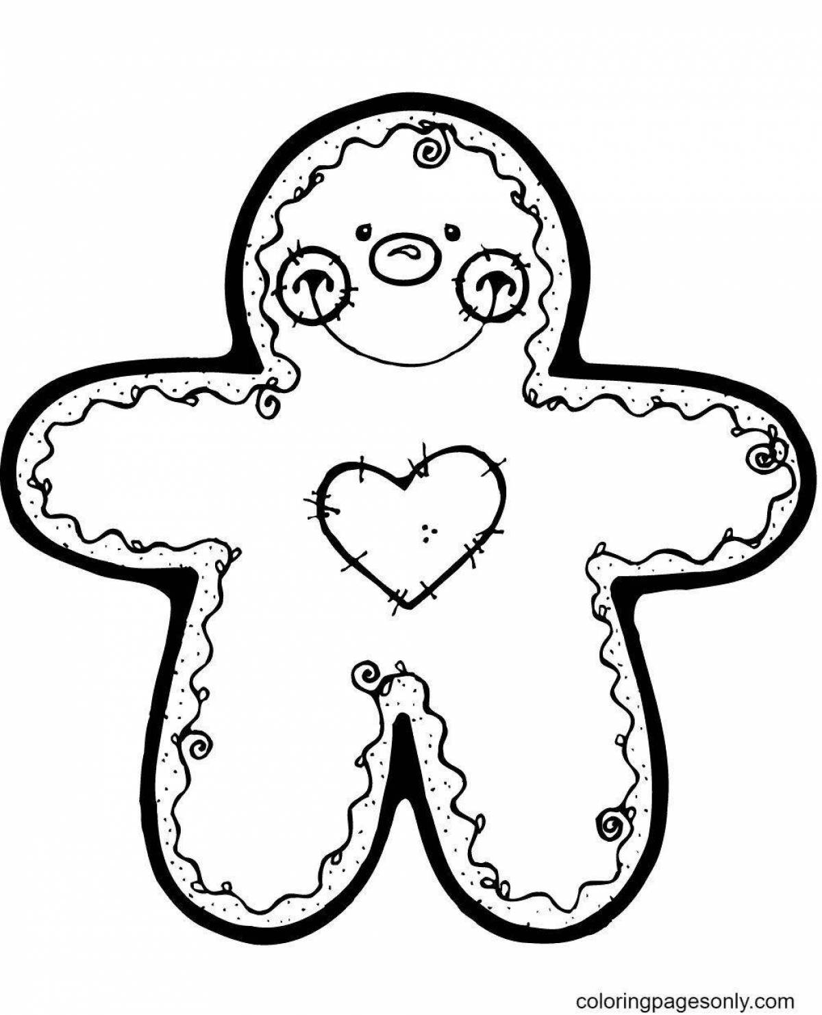 Creative gingerbread coloring for kids