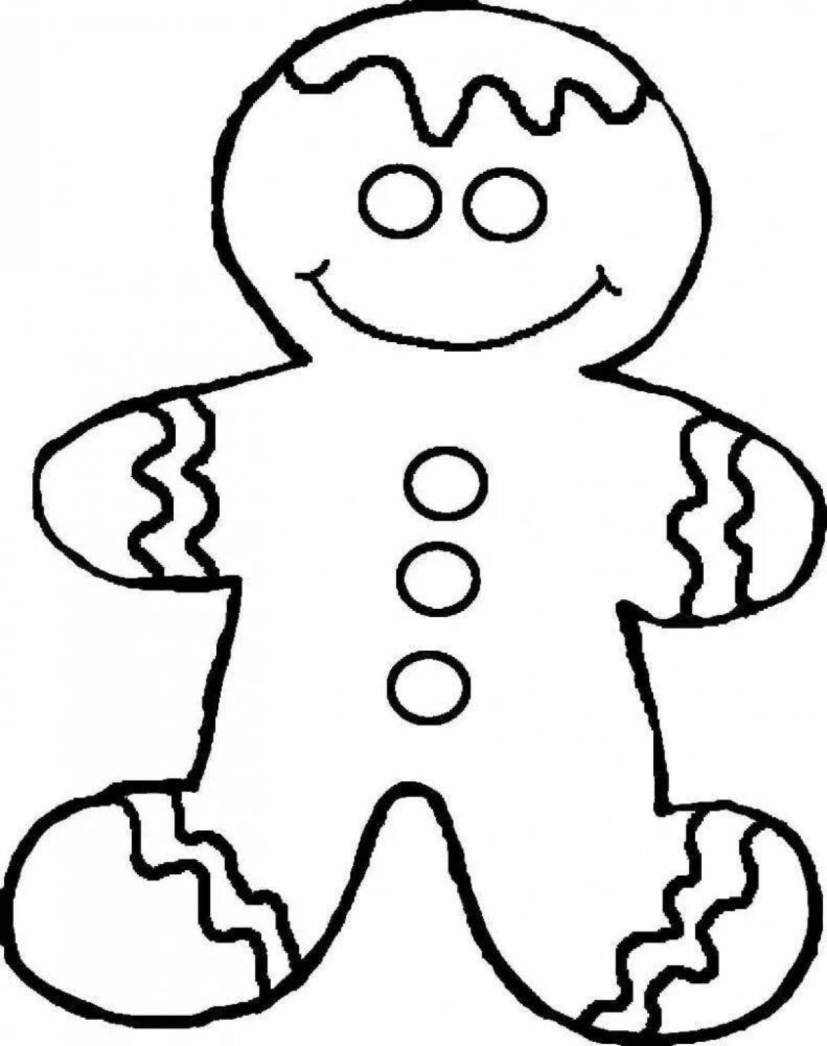 Magic gingerbread coloring for kids