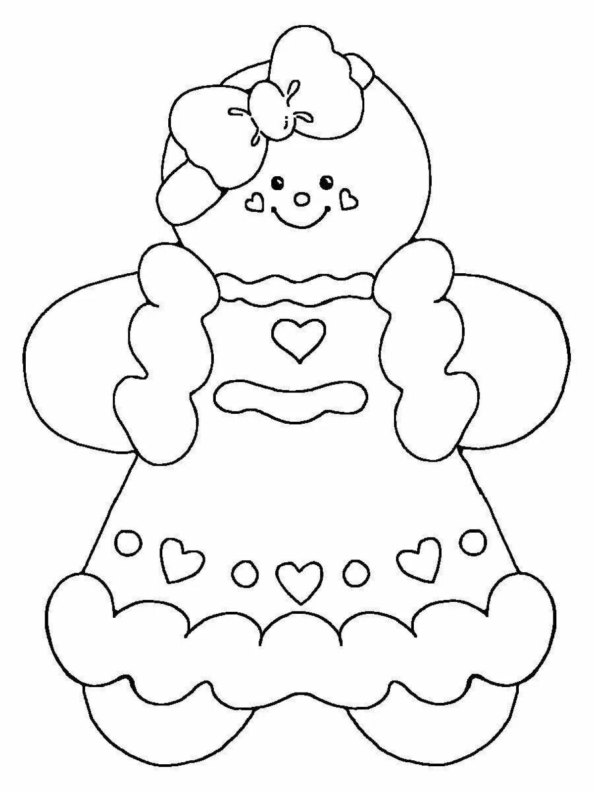Fun gingerbread coloring for kids