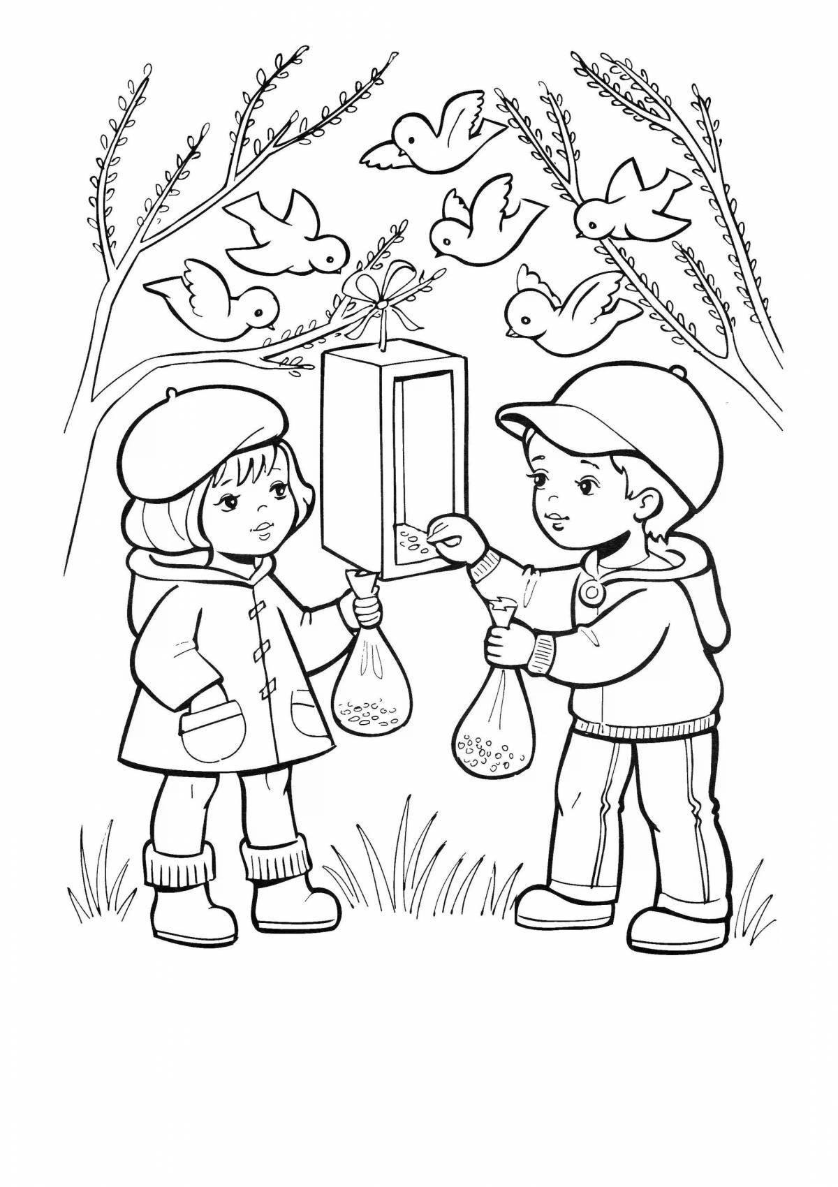 Glowing kindness coloring page