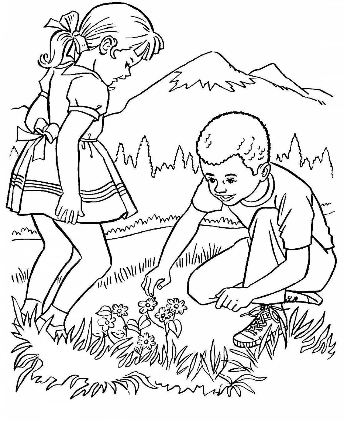 Generous kindness coloring page